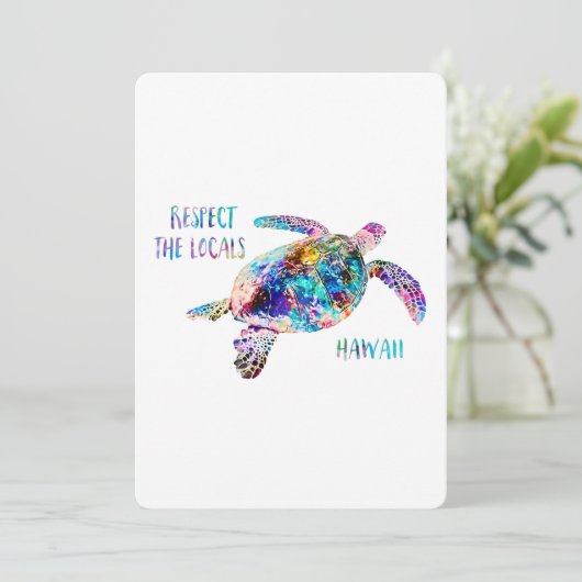 Respecteer de lokale bevolking Zee Turtle Beach Qu (Staand voorkant)