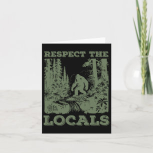 Respecteer De Lokale Grote Voet Sasquatch Wandelen Kaart