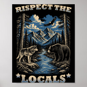 Respecteer de lokale natuurparken poster