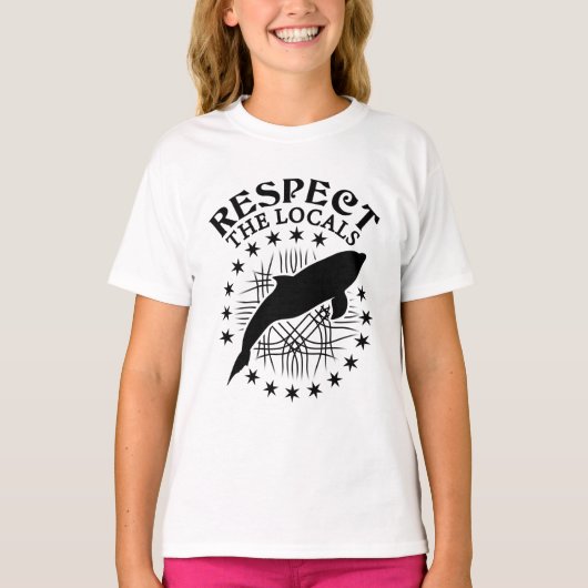 Respecteer de lokale omgeving - Dolphin Lover Quot T-shirt (Voorkant)