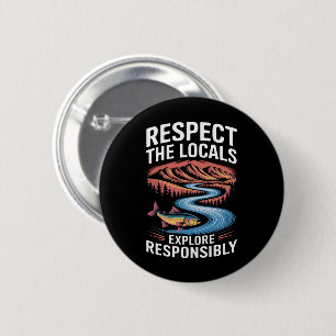 Respecteer de lokale vis Oceaan Sla de planeet op  Ronde Button 5,7 Cm