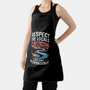 Respecteer de Lokale Vissen Oceaan Sla de Planeet  Schort
