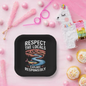 Respecteer de lokale vissenoceaan Red de planeet Papieren Bordje (Feest)