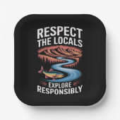 Respecteer de lokale vissenoceaan Red de planeet Papieren Bordje (Voorkant)