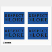 Respecteer de Lore Rechthoekige Sticker (Vel)
