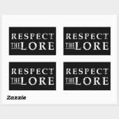 Respecteer de Lore Rechthoekige Sticker (Vel)