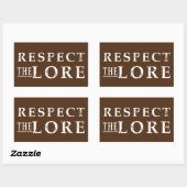 Respecteer de Lore Rechthoekige Sticker (Vel)