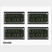 Respecteer de Lore Rechthoekige Sticker (Vel)