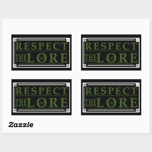 Respecteer de Lore Rechthoekige Sticker (Vel)