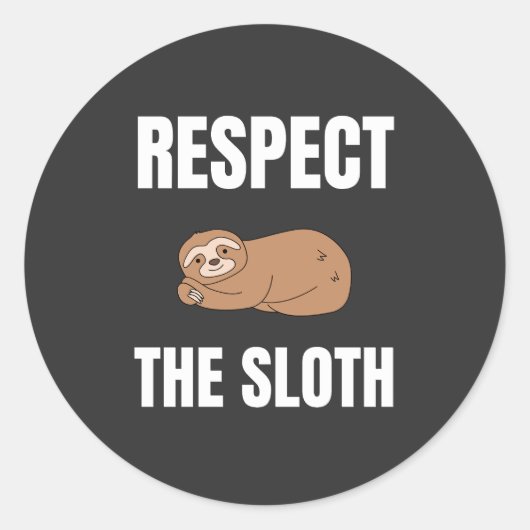 Respecteer de luiheid ronde sticker (Voorkant)