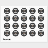 Respecteer de nijlpaard ronde sticker (Vel)