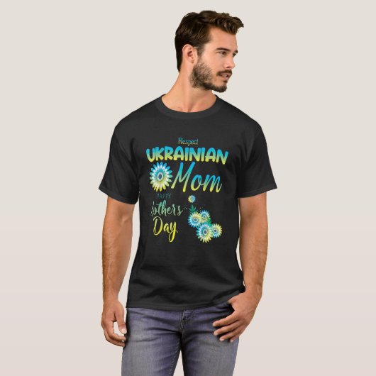 Respecteer de Oekraïense mama Happy Moederdag Oekr T-shirt (Voorkant volledig)
