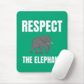 Respecteer de olifant muismat (Met muis)