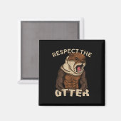 Respecteer De Otter - Spierfinesse Bodybuilder A Magneet (Voorkant / Achterkant)