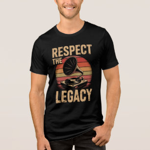 Respecteer de oude platenverzamelaars muziekliefhe Tri-Blend shirt