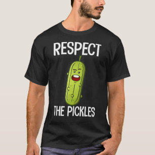 Respecteer de Pickles Dill Cucumber Vegan Food T-shirt