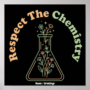 Respecteer de Retro Botanische Wetenschap Chemie Poster