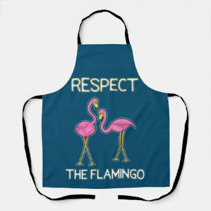 Respecteer de roze flamingo schort