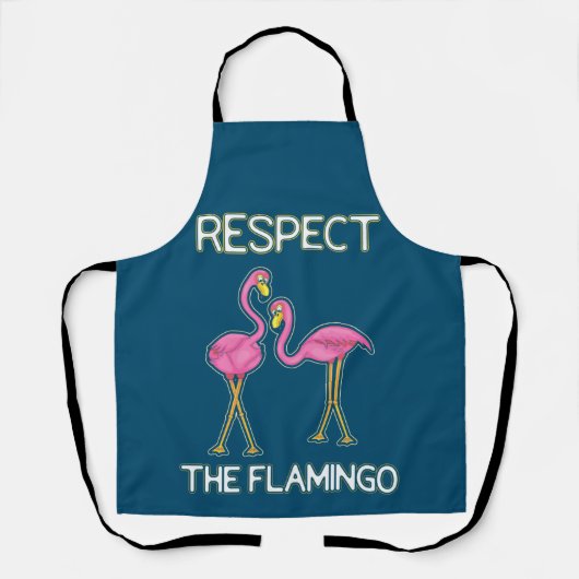 Respecteer de roze flamingo schort (Voorkant)