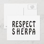Respecteer de Sherpa Briefkaart (Voorkant / Achterkant)