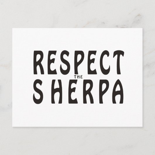 Respecteer de Sherpa Briefkaart (Voorkant)