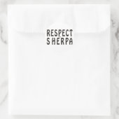 Respecteer de Sherpa Ronde Sticker (Tas)