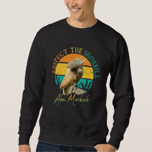 Respecteer de Shoebill Stork Art Abu Markub Africa Trui