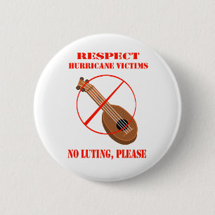 Respecteer de slachtoffers van de orkaan. Nee, als Ronde Button 5,7 Cm