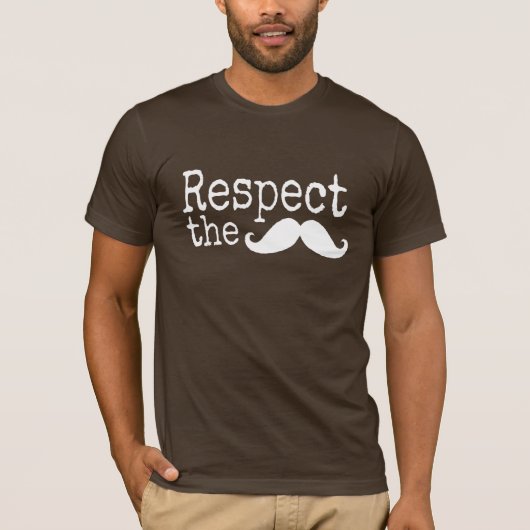 Respecteer de snor donkere t shirten t-shirt (Voorkant)