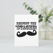 Respecteer de 'Stache' Briefkaart (Staand voorkant)