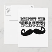 Respecteer de 'Stache' Briefkaart (Voorkant / Achterkant)