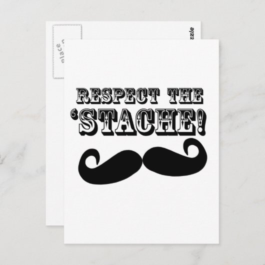 Respecteer de 'Stache' Briefkaart (Voorkant / Achterkant)