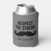 Respecteer de stache grappige koelbox cadeau voor  blikjeskoeler (Blikje Voorkant)