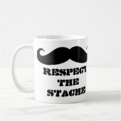 Respecteer de stache koffie mok voor mannelijke ma (Links)