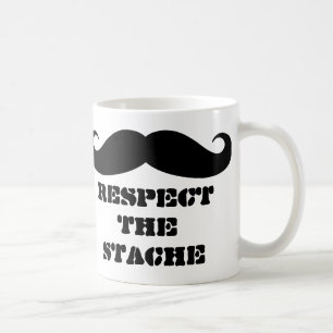 Respecteer de stache koffie mok voor mannelijke ma
