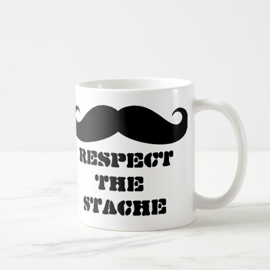 Respecteer de stache koffie mok voor mannelijke ma (Rechts)