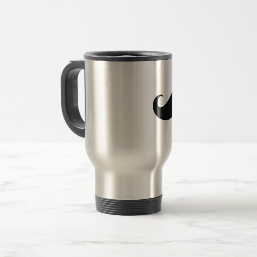 Respecteer de Stache Mustache Reisbeker (Voorkant links)