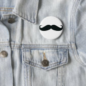 Respecteer de Stache Mustache Ronde Button 5,7 Cm (In situ)