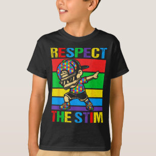 Respecteer de stim autisme bewustzijn dabbing auti t-shirt