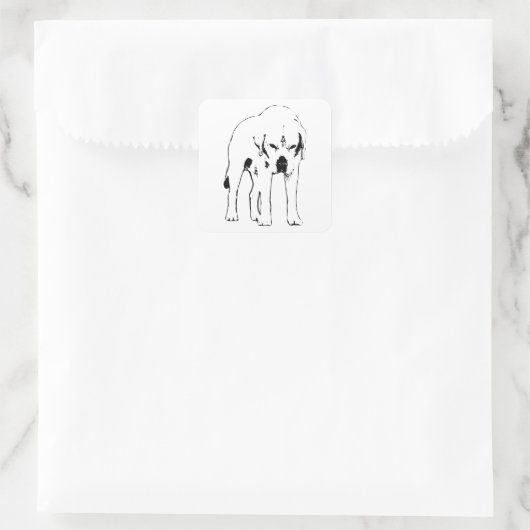 Respecteer de straal vierkante sticker (Tas)