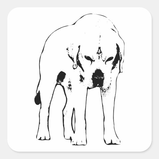 Respecteer de straal vierkante sticker (Voorkant)