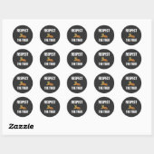 Respecteer de tijger ronde sticker (Vel)