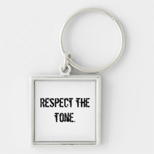 Respecteer de toonsleutelhanger sleutelhanger