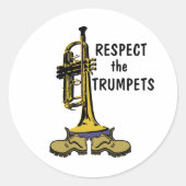 Respecteer de Trumpets Ronde Sticker (Voorkant)