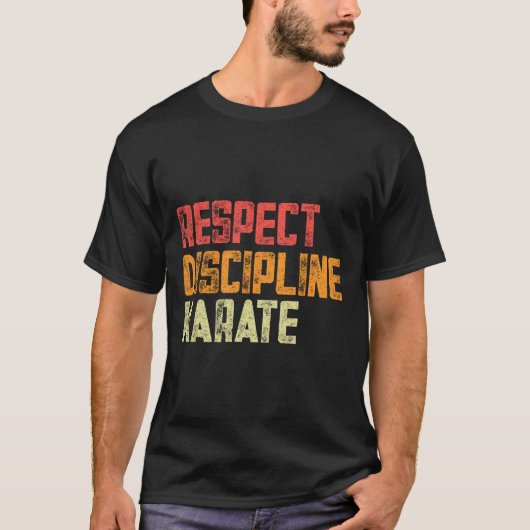 Respecteer discipline Karate Fighter T-shirt (Voorkant)