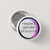 respecteer genderuitspraken ronde button 3,2 cm (Voorkant /achterkant)