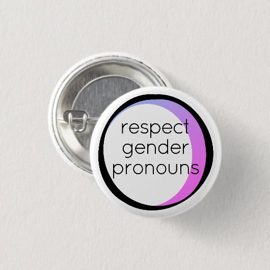respecteer genderuitspraken ronde button 3,2 cm (Voorkant /achterkant)