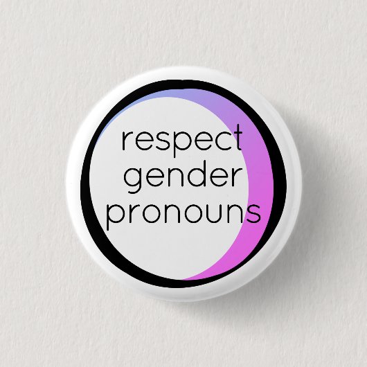respecteer genderuitspraken ronde button 3,2 cm (Voorkant)