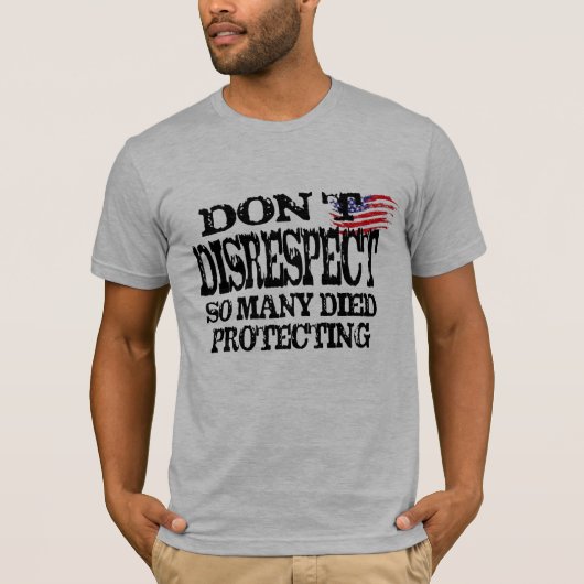Respecteer het Amerikaanse vlag Amerikaanse shirt (Voorkant)