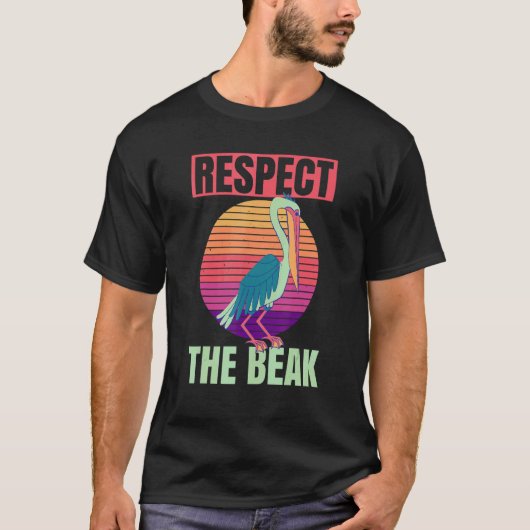 Respecteer het Beak-citaat voor een pelikaanse hou T-shirt (Voorkant)